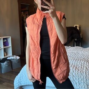 Free People Orange Puffer Vest
